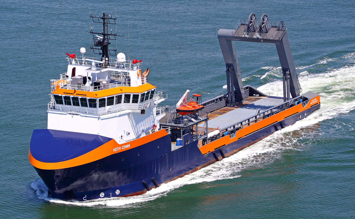 Anchor Handling Towing Supply Vessel AHTS VARD 2 270 Keith Cowan in water